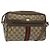 Borsa a Spalla GUCCI GG Supreme Web Sherry Line PVC Beige Oro Rosso Auth BA5506 D'oro