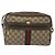 Borsa a Spalla GUCCI GG Supreme Web Sherry Line PVC Beige Oro Rosso Auth BA5506 D'oro - vista 13