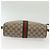 Borsa a Spalla GUCCI GG Supreme Web Sherry Line PVC Beige Oro Rosso Auth BA5506 D'oro - vista 5