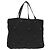 PRADA Borsa a mano in nylon nero argento Auth hk2902