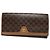 Céline Vintage Celine Triomphe Monogram Leather wallet brown