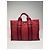 Vintage Hermès Mini-Canvas-Tote-Bag rot Schwarz - Ansicht 10