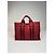 Vintage Hermès Mini-Canvas-Tote-Bag rot Schwarz - Ansicht 4