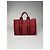 Vintage Hermès Mini-Canvas-Tote-Bag rot Schwarz - Ansicht 7
