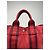 Vintage Hermès Mini-Canvas-Tote-Bag rot Schwarz - Ansicht 8