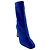 Stivaletti in velluto blu cobalto Alberta Ferretti