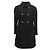 Abrigo largo de lana bouclée negra de doble botonadura Chanel 17A Space Station FR 38 Negro