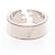 Bague à bande avec logo FF de Fendi - vue 3