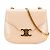 Céline Besace Clea en cuir de veau brillant marron Triomphe de Celine avec chaîne croisée Beige