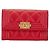 Estuche para tarjetas de visita de piel de cordero rosa Matelassé Chanel