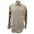 Camisa de botão listrada Bottega Veneta em algodão bege