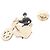 Spilla Chanel Mademoiselle Coco Mark Nero Bianco D'oro - vista 2