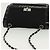 CHANEL Borsa a Spalla Matelassé in Tela e Pelle Nera Argento CC Auth bs28854 Nero - vista 7