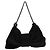 Borsa a spalla in raso nero e argento CC Auth 138568 con catena 2.55 e nastro CHANEL - vista 2