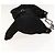 Borsa a spalla in raso nero e argento CC Auth 138568 con catena 2.55 e nastro CHANEL - vista 3