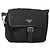Bolsa de Ombro PRADA Nylon Preto Prata Autêntica yk19309