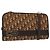 Borsa a Spalla in Tela Trotter Christian Dior Marrone Oro Auth ep10263 D'oro