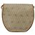 Borsa a spalla in tela a nido d'ape PVC beige oro Auth BA5504 Christian Dior - vista 2