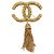 Spilla in metallo Gold CC Auth am8932V di CHANEL COCO Mark Lava Fringe D'oro - vista 2