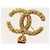 Spilla in metallo Gold CC Auth am8932V di CHANEL COCO Mark Lava Fringe D'oro - vista 5