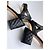 Chanel scarpe nere trapuntate con logo CC Nero - vista 3