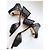 Chanel scarpe nere trapuntate con logo CC Nero - vista 4
