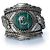 Gucci Ring mit silbernem Gartenlogo Grün