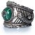 Gucci Ring mit silbernem Gartenlogo Grün - Ansicht 2