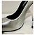 Décolleté Thorn Saint Laurent in pelle argento - vista 7