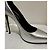Décolleté Thorn Saint Laurent in pelle argento - vista 8
