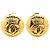 Vintage Chanel Coco Mark Krone Motiv Runde Ohrringe Golden