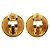 Vintage Chanel Coco Mark Krone Motiv Runde Ohrringe Golden - Ansicht 2