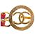 Chanel Coco Mark Doppelketten-Gürtel Rot Golden - Ansicht 2