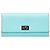 Fendi Peekaboo Long Wallet in Light Blue Leather