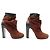Hermès HERMES STIEFELETTEN GRÖSSE 39 AUS BIKOLOREM LEDER UND Wildleder BEUTEL STIEFELETTEN - Ansicht 3