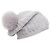 Moncler grey fur pom pom beanie - view 4