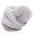 Moncler grey fur pom pom beanie - view 5