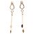 Orecchino a clip con catena e charm in oro Etro