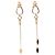 Orecchino a clip con catena e charm in oro Etro - vista 4