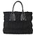 Borsa Tote PRADA in nylon nero argento Auth ep10543 - vista 13