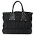Borsa Tote PRADA in nylon nero argento Auth ep10543 - vista 2