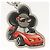 LOUIS VUITTON Monogram Eclipse Vivienne Sporty Portachiavi per Auto M00960 LV Auth 140386M Monogramma - vista 4