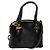 Bolso FENDI de piel charol 2way Negro Oro Auth ti3390 Dorado