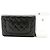 Wallet On Chain CHANEL Cartera de cadena de piel de ternera granulada negra WOC Negro - vista 3