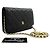 Wallet On Chain CHANEL Cartera con cadena de piel de ternera granulada negra Negro