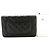 Wallet On Chain CHANEL Cartera con cadena de piel de ternera granulada negra Negro - vista 3
