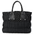 Prada Gaufre Tote Tessuto Grande Nero - vista 2