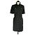 PATRIZIA PEPE Vestido Ajustado de Algodón Negro con Botones a Presión T40 IT