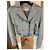Michael Kors blaue Leder-Bikerjacke Hellblau - Ansicht 2