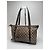 Vintage Gucci Monogram Handtasche Beige Braun - Ansicht 5